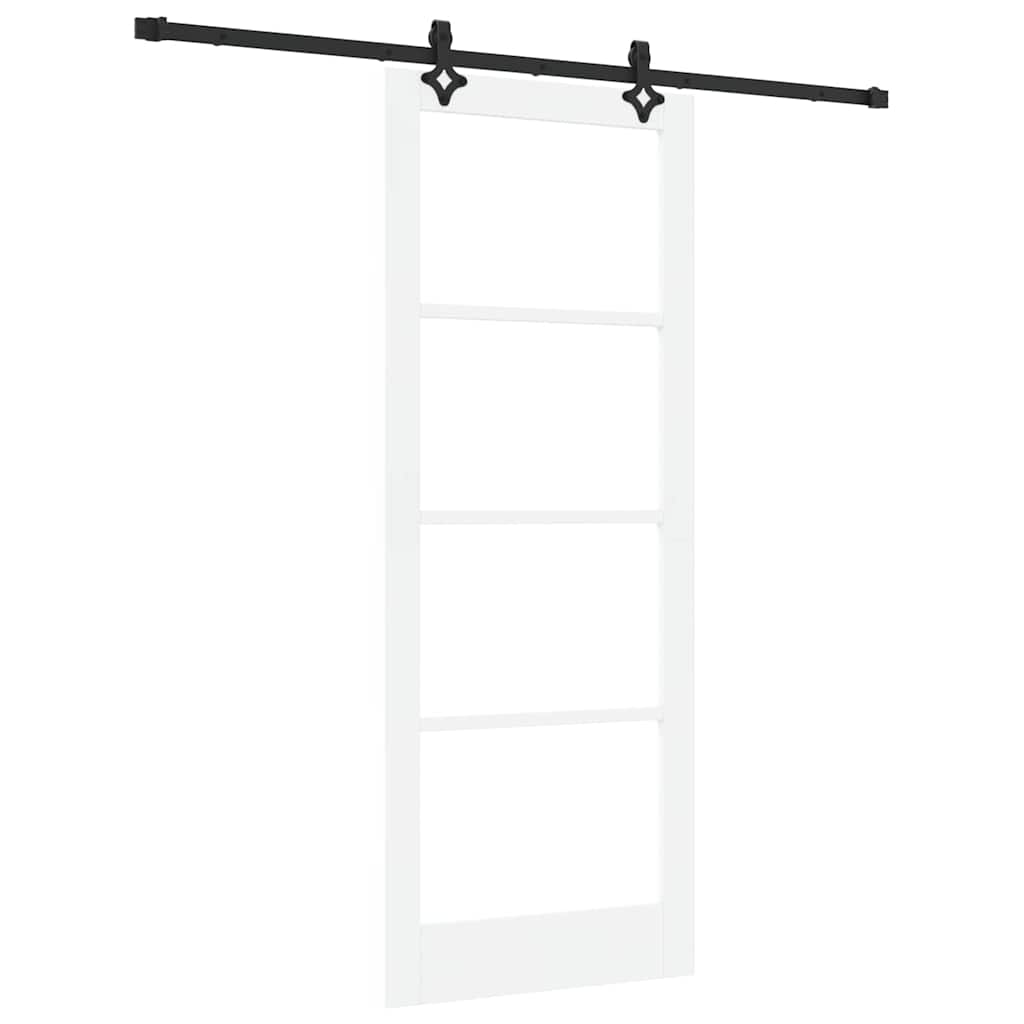 vidaXL Sliding Door ORKDAL White and Black 83 x 211 cm