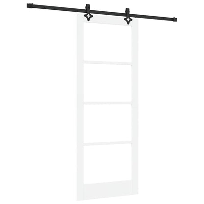 vidaXL Sliding Door ORKDAL White and Black 83 x 211 cm