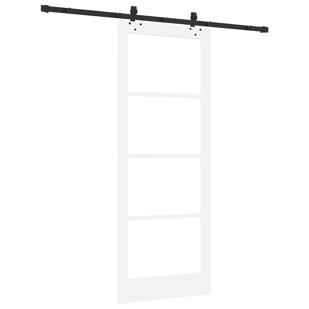 vidaXL Sliding Door ORKDAL White and Black 83 x 211 cm