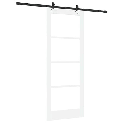 vidaXL Sliding Door ORKDAL White and Black 83 x 211 cm