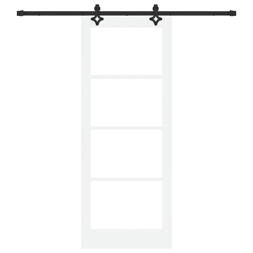 vidaXL Sliding Door ORKDAL White and Black 83 x 211 cm