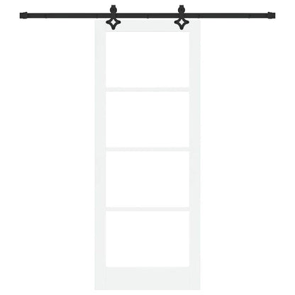 vidaXL Sliding Door ORKDAL White and Black 83 x 211 cm