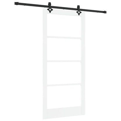 vidaXL Sliding Door ORKDAL White and Black 93 x 202 cm