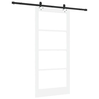 vidaXL Sliding Door ORKDAL White and Black 93 x 202 cm