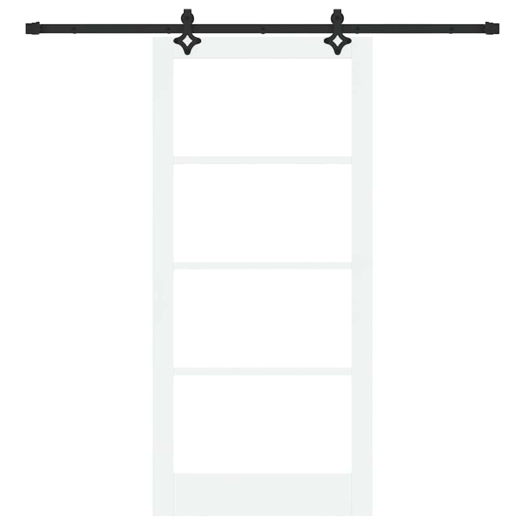 vidaXL Sliding Door ORKDAL White and Black 93 x 202 cm