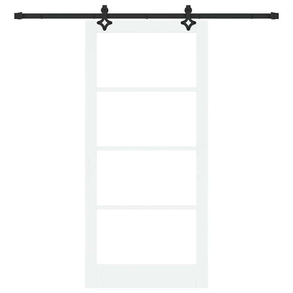 vidaXL Sliding Door ORKDAL White and Black 93 x 202 cm