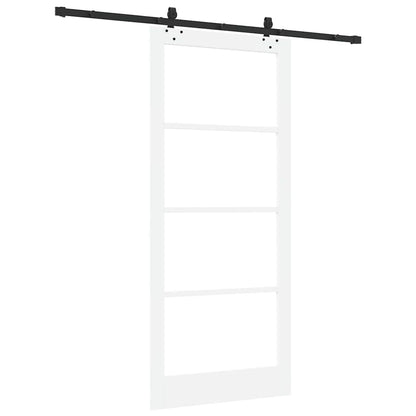 vidaXL Sliding Door ORKDAL White and Black 93 x 211 cm