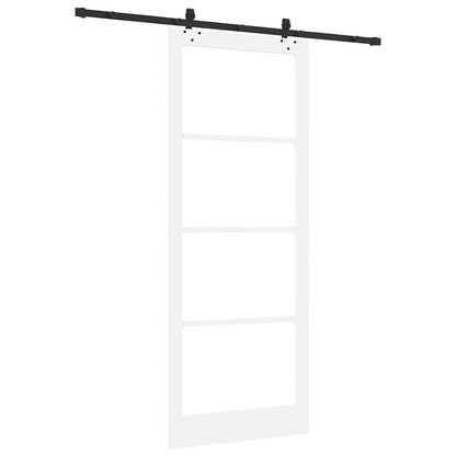 vidaXL Sliding Door ORKDAL White and Black 93 x 232 cm