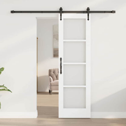 vidaXL Sliding Door White and Black 61 x 198.5 cm