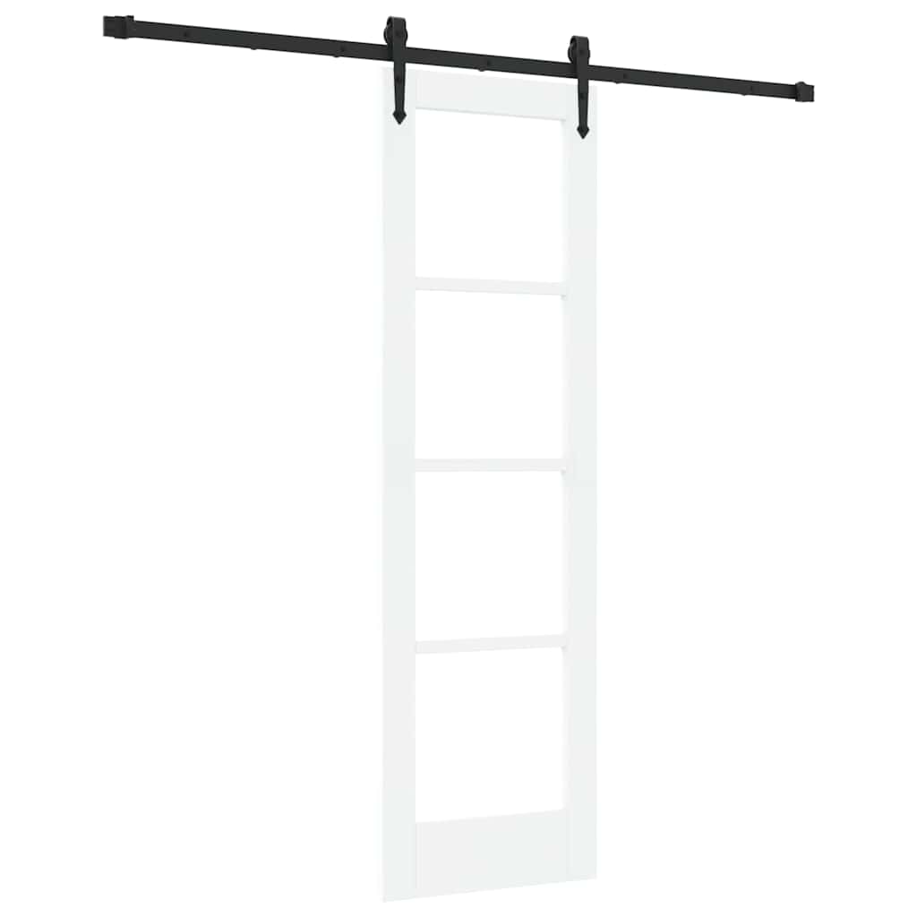 vidaXL Sliding Door White and Black 61 x 198.5 cm