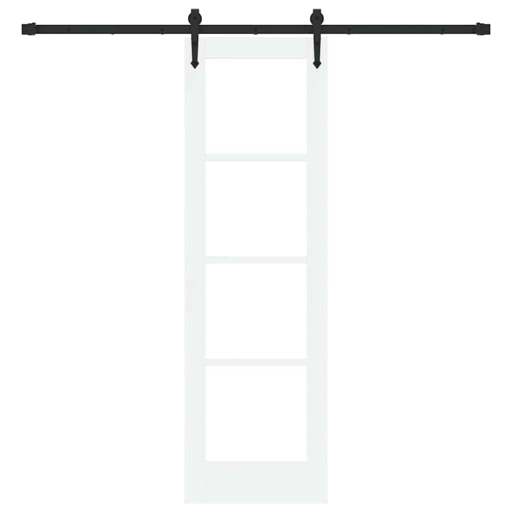 vidaXL Sliding Door White and Black 61 x 198.5 cm
