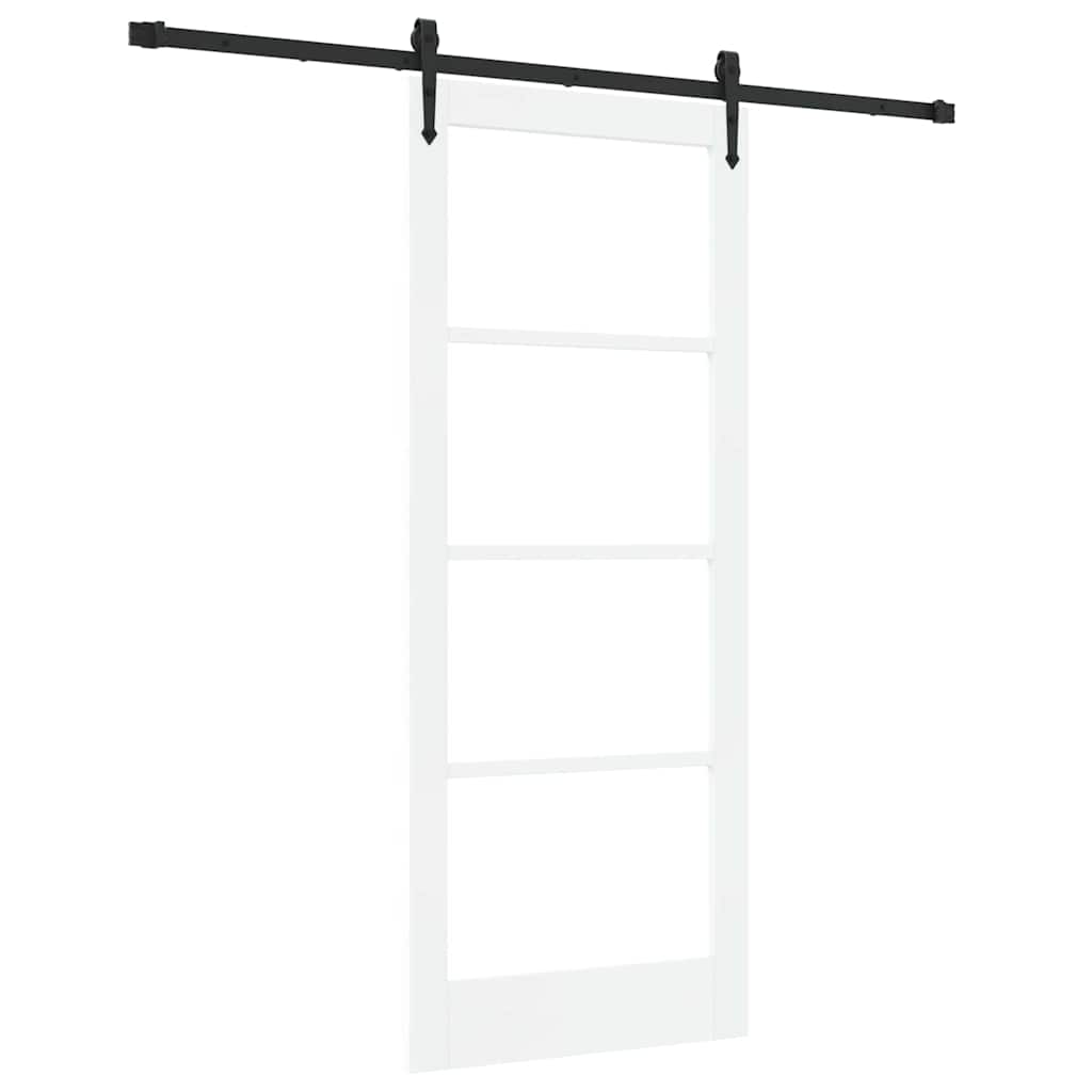 vidaXL Sliding Door White and Black 83 x 202 cm