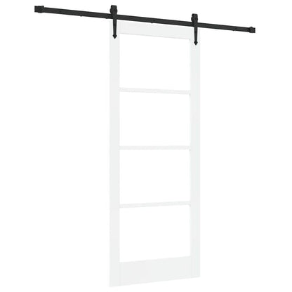 vidaXL Sliding Door White and Black 83 x 202 cm