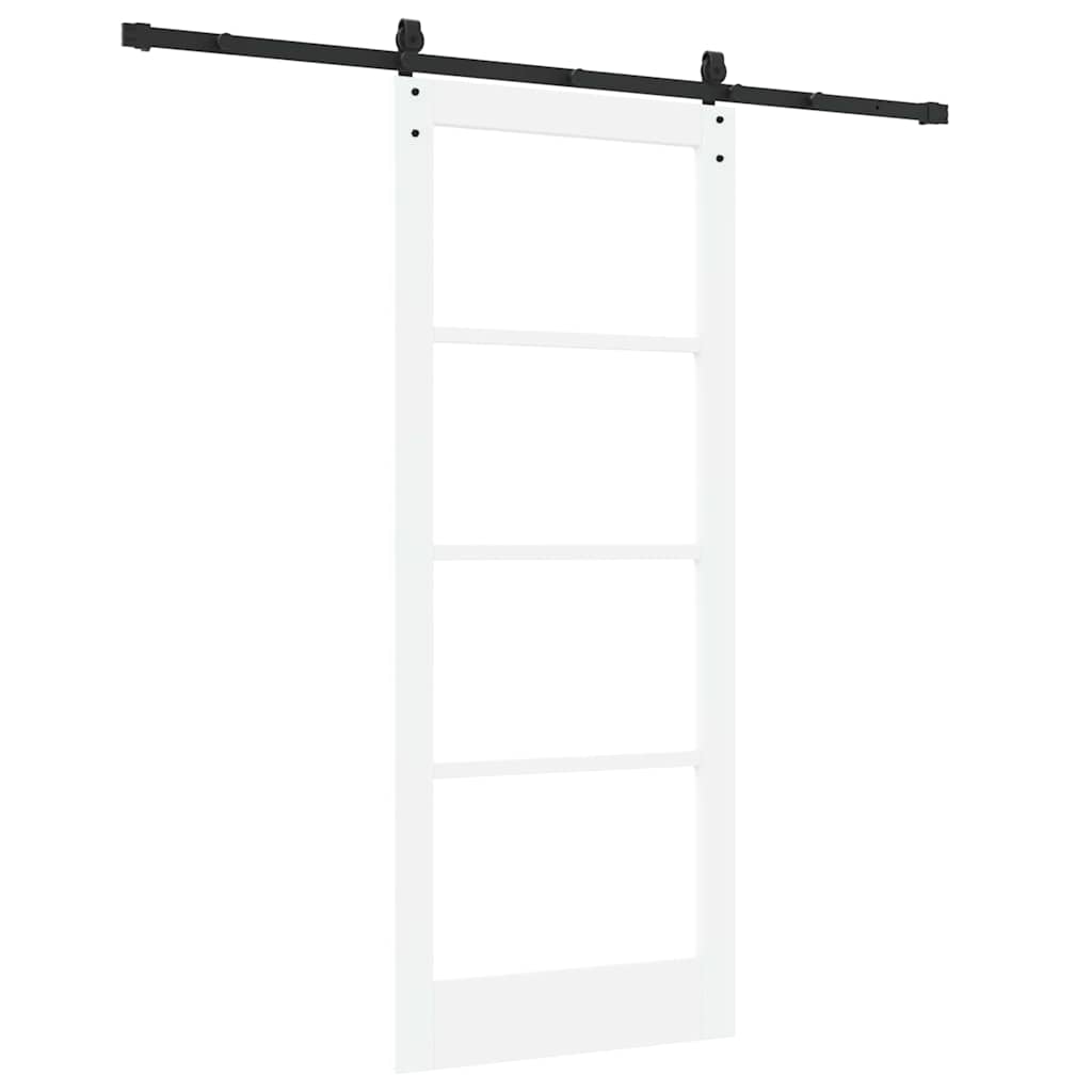 vidaXL Sliding Door White and Black 83 x 202 cm