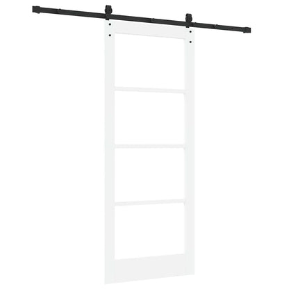 vidaXL Sliding Door White and Black 83 x 202 cm