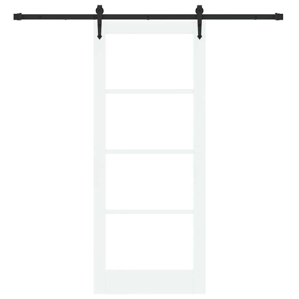 vidaXL Sliding Door White and Black 83 x 202 cm