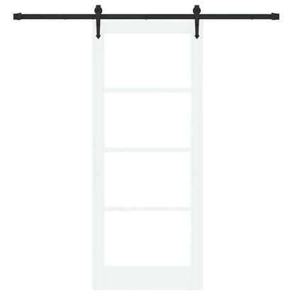 vidaXL Sliding Door White and Black 83 x 202 cm
