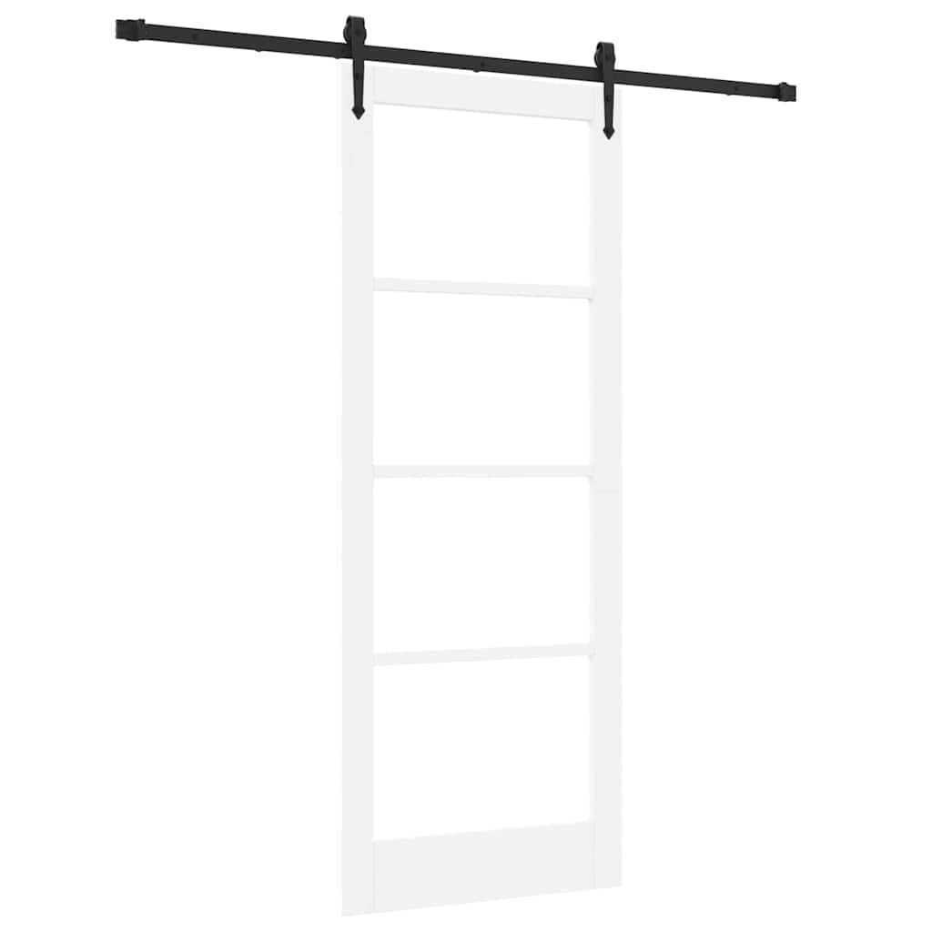 vidaXL Sliding Door White and Black 83 x 211 cm