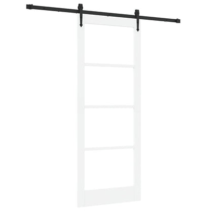 vidaXL Sliding Door White and Black 83 x 211 cm