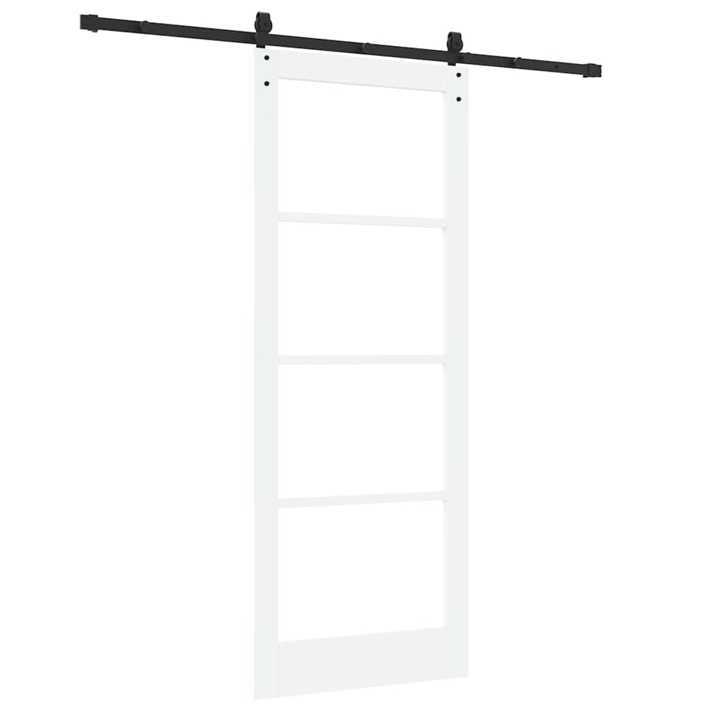 vidaXL Sliding Door White and Black 83 x 211 cm