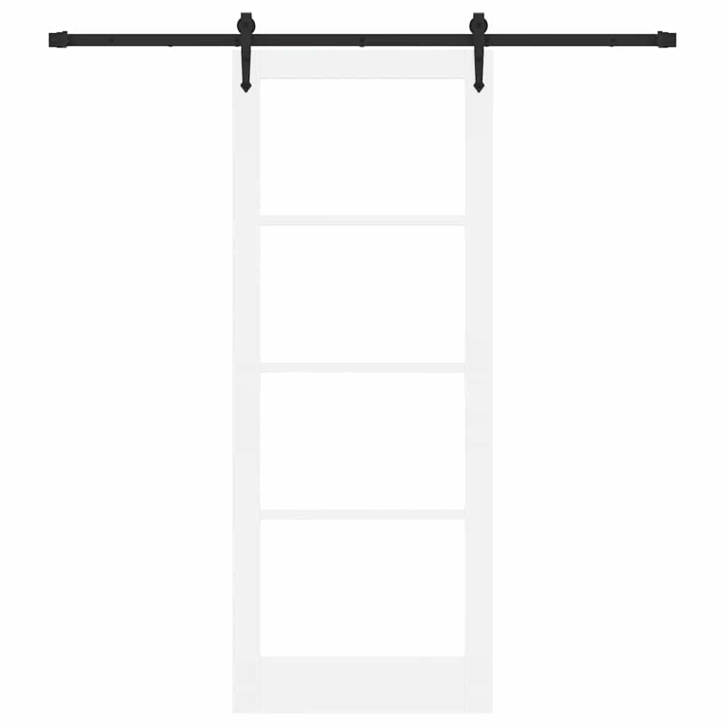 vidaXL Sliding Door White and Black 83 x 211 cm