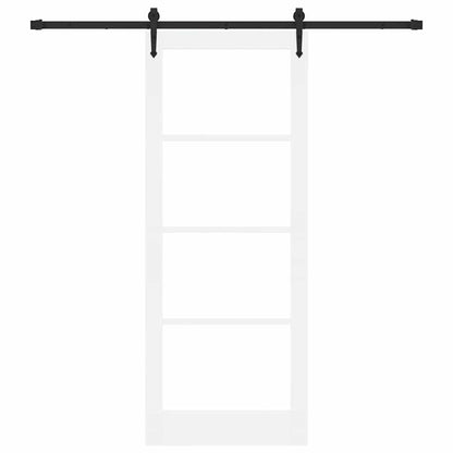 vidaXL Sliding Door White and Black 83 x 211 cm