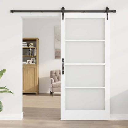 vidaXL Sliding Door White and Black 93 x 202 cm