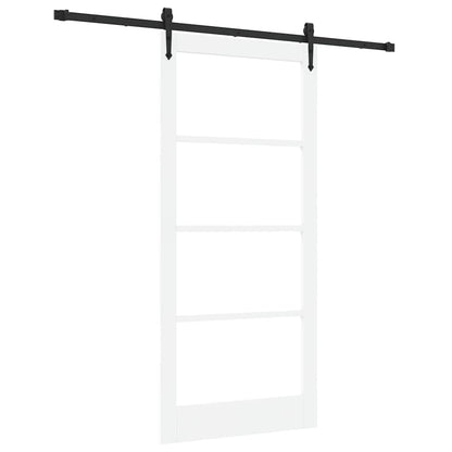 vidaXL Sliding Door White and Black 93 x 202 cm