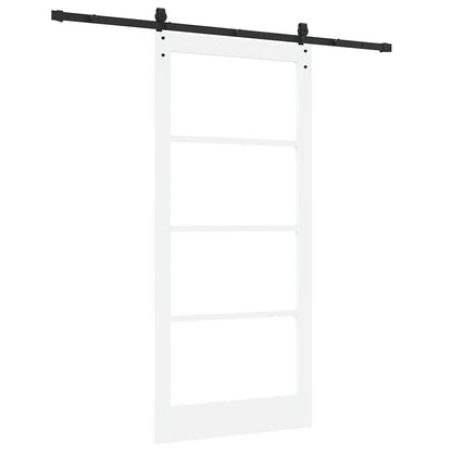 vidaXL Sliding Door White and Black 93 x 202 cm
