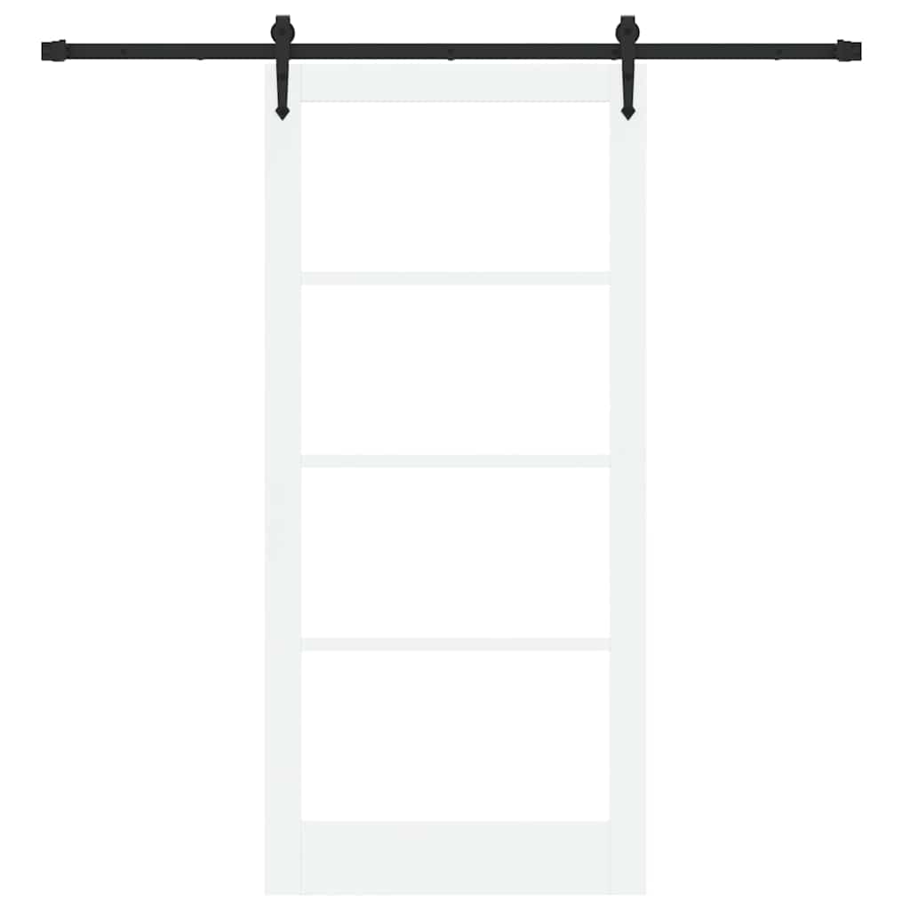vidaXL Sliding Door White and Black 93 x 202 cm