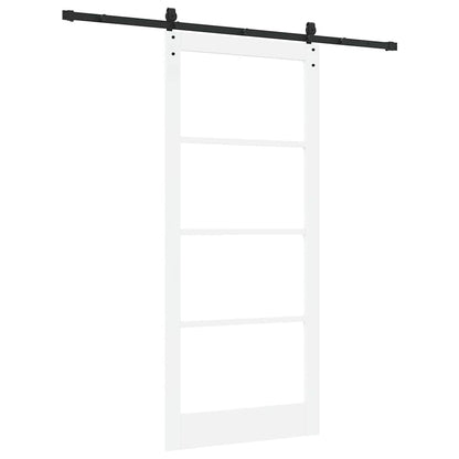 vidaXL Sliding Door White and Black 93 x 211 cm