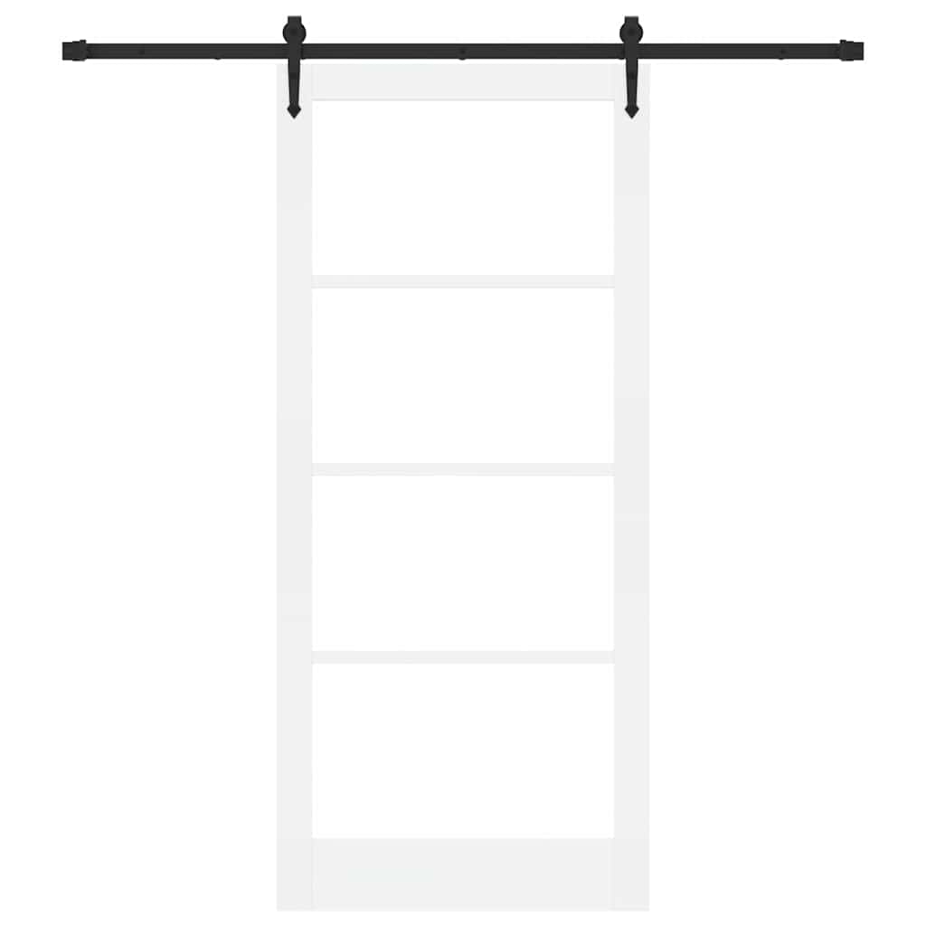 vidaXL Sliding Door White and Black 93 x 211 cm