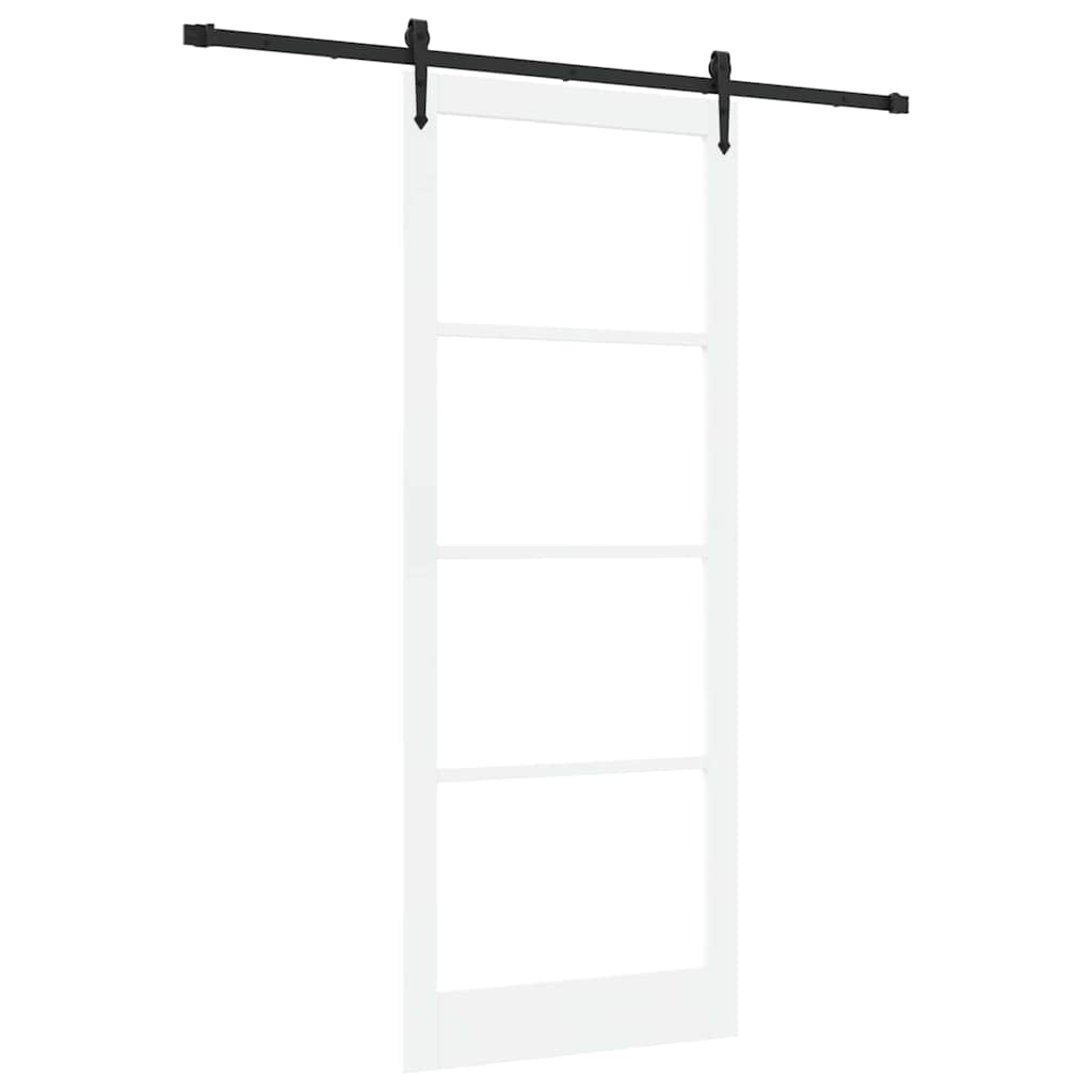 vidaXL Sliding Door White and Black 93 x 232 cm