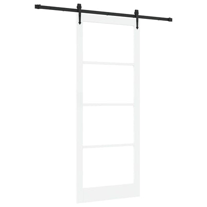 vidaXL Sliding Door White and Black 93 x 232 cm
