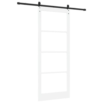 vidaXL Sliding Door White and Black 93 x 232 cm