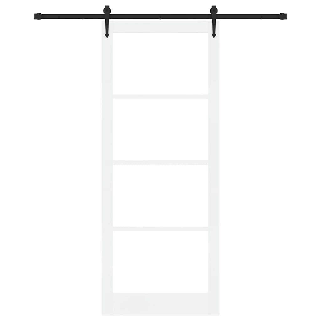 vidaXL Sliding Door White and Black 93 x 232 cm