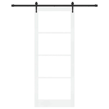 vidaXL Sliding Door White and Black 93 x 232 cm
