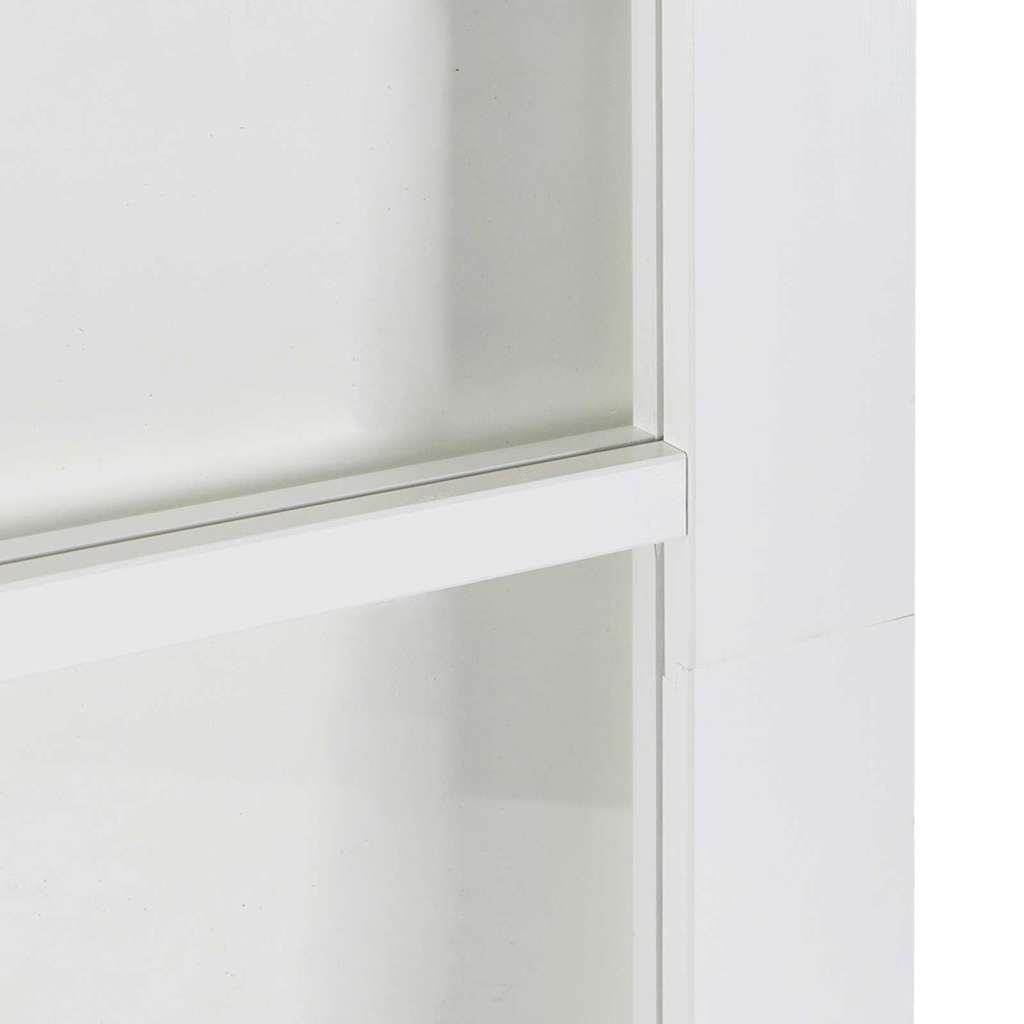 vidaXL Sliding Door White 61 x 198.5 cm Solid Pine Wood and Glass
