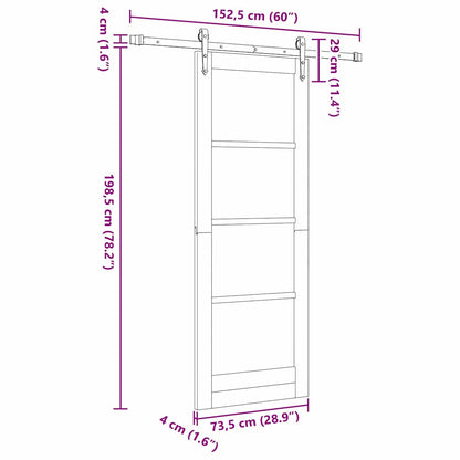 vidaXL Sliding Door ORKDAL Natural 73.5 x 198.5 cm