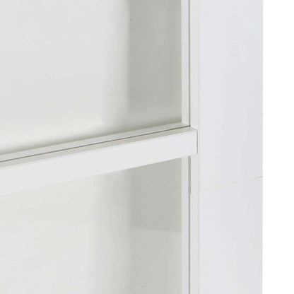 vidaXL Sliding Door ORKDAL White 93 x 211 cm Solid Pine Wood and Glass