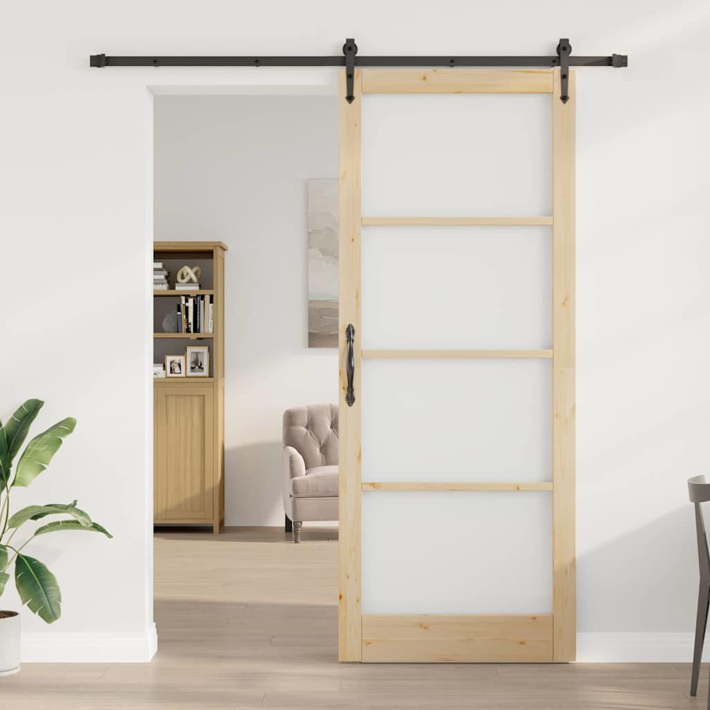 vidaXL Sliding Door ORKDAL Natural 93 x 232 cm