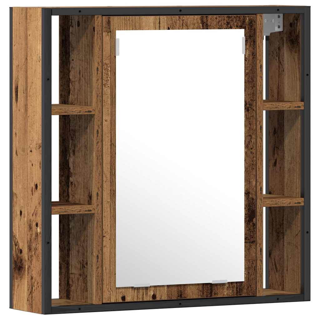 vidaXL Bathroom Furniture Set with Shelf 2 pcs Brown Engineered wood