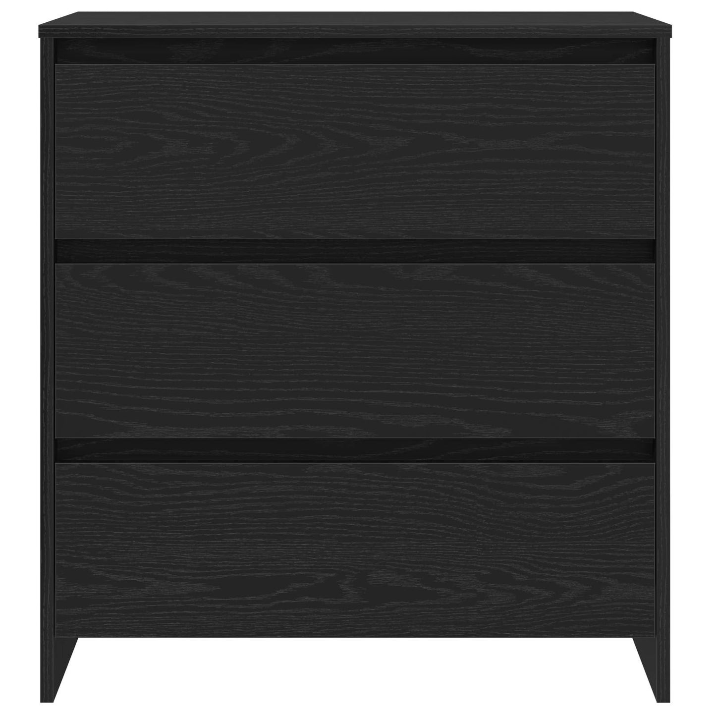 vidaXL Sideboard 3 pcs Black 70 x 41 x 75 cm Engineered Wood