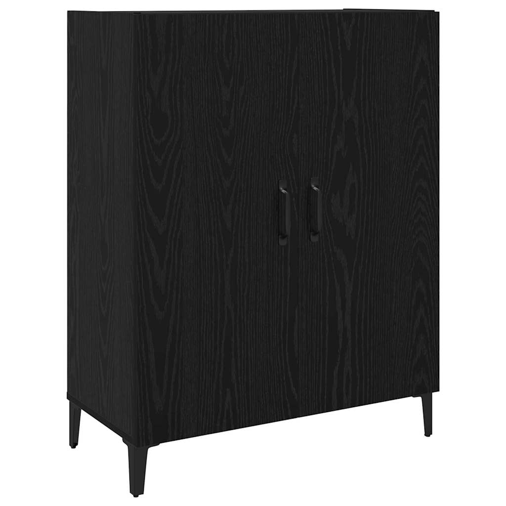 vidaXL Highboard Black Oak 69.5 x 32.5 x 180 cm Engineered Wood