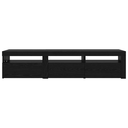 vidaXL TV Cabinet 2 pcs Black Oak 180 x 35 x 40 cm Engineered Wood