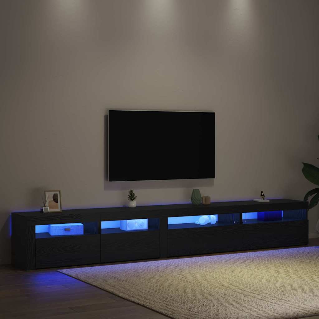 vidaXL TV Cabinet Set 3 pcs Black Oak 270 x 35 x 40 cm Engineered Wood
