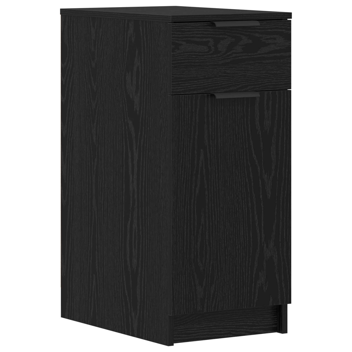 vidaXL Desk with Drawer Black Oak 133 x 50 x 75 cm Engineered Wood