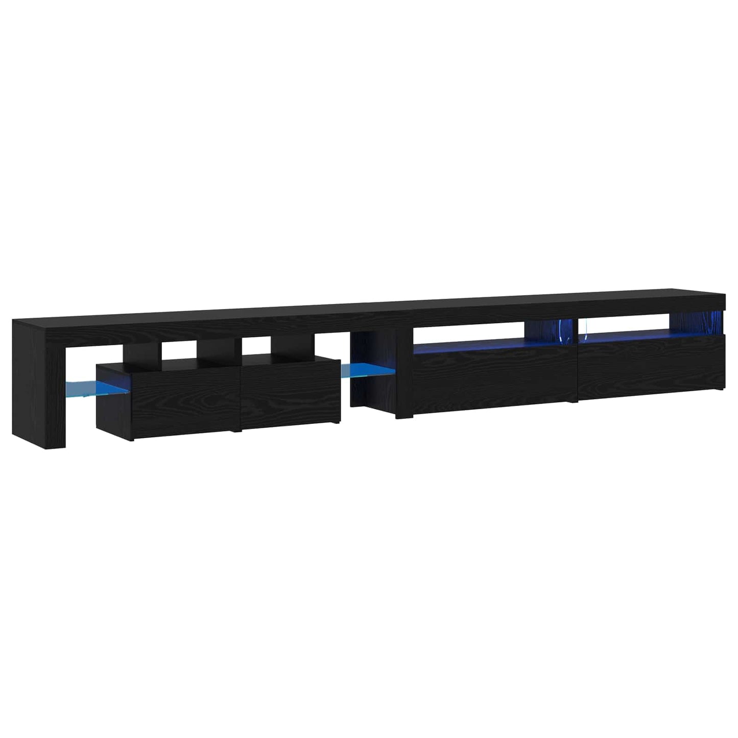 vidaXL TV Cabinet 3 pcs Black Oak 290 x 36.5 x 40 cm Engineered Wood