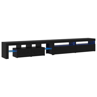vidaXL TV Cabinet 3 pcs Black Oak 290 x 36.5 x 40 cm Engineered Wood