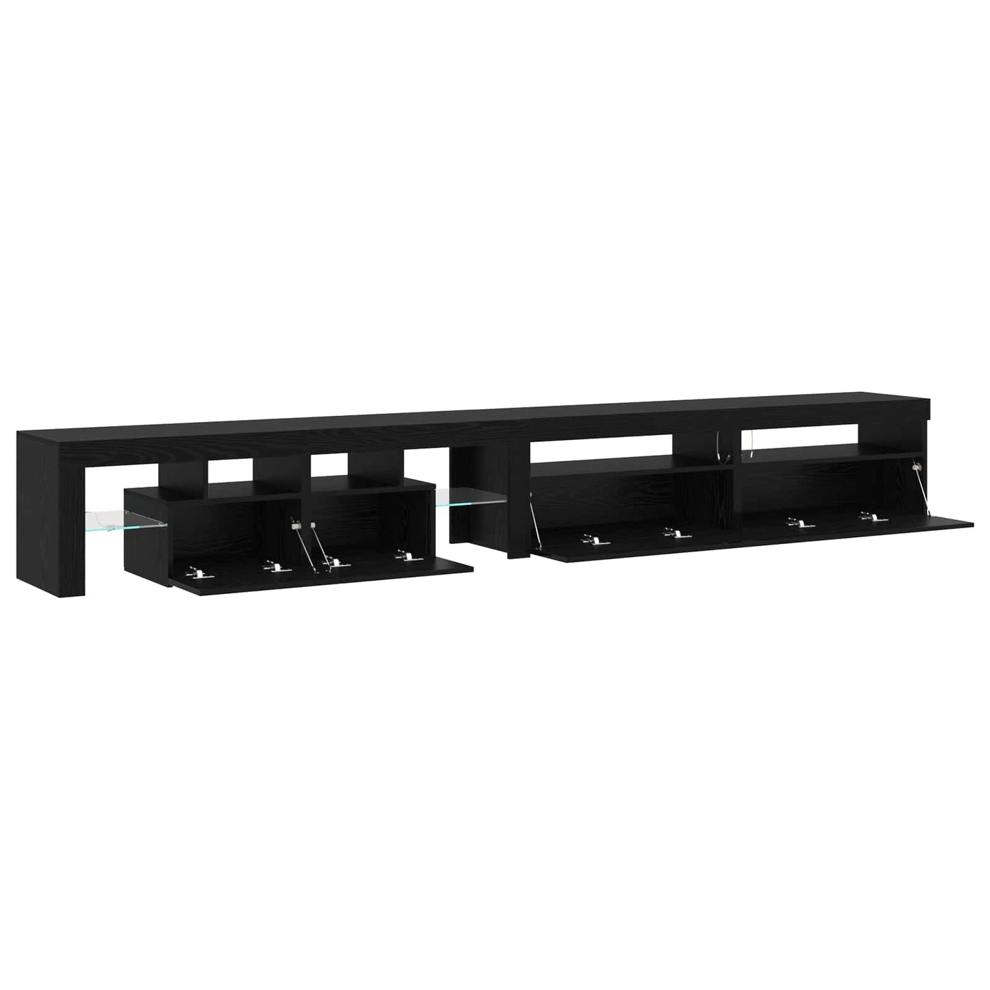 vidaXL TV Cabinet 3 pcs Black Oak 290 x 36.5 x 40 cm Engineered Wood